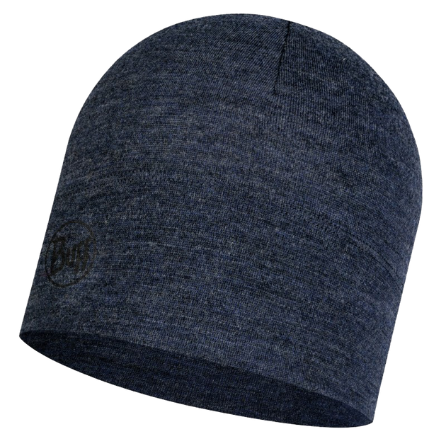 Шапка Buff Midweight Merino Wool Hat, Night Blue Melange