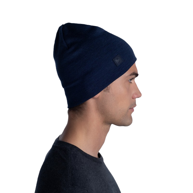 Шапка Buff Midweight Merino Wool Hat, Night Blue Melange