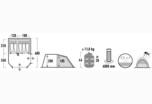 Кемпінговий намет High Peak Paros 5